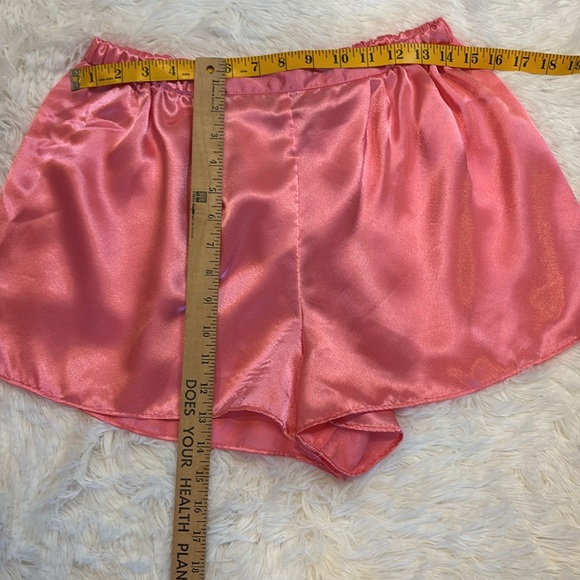 Victoria's Secret VTG '80s Gold Label Hi-Gloss Satin PJ Sleep Shorts +Top SZ M - Picture 10 of 12